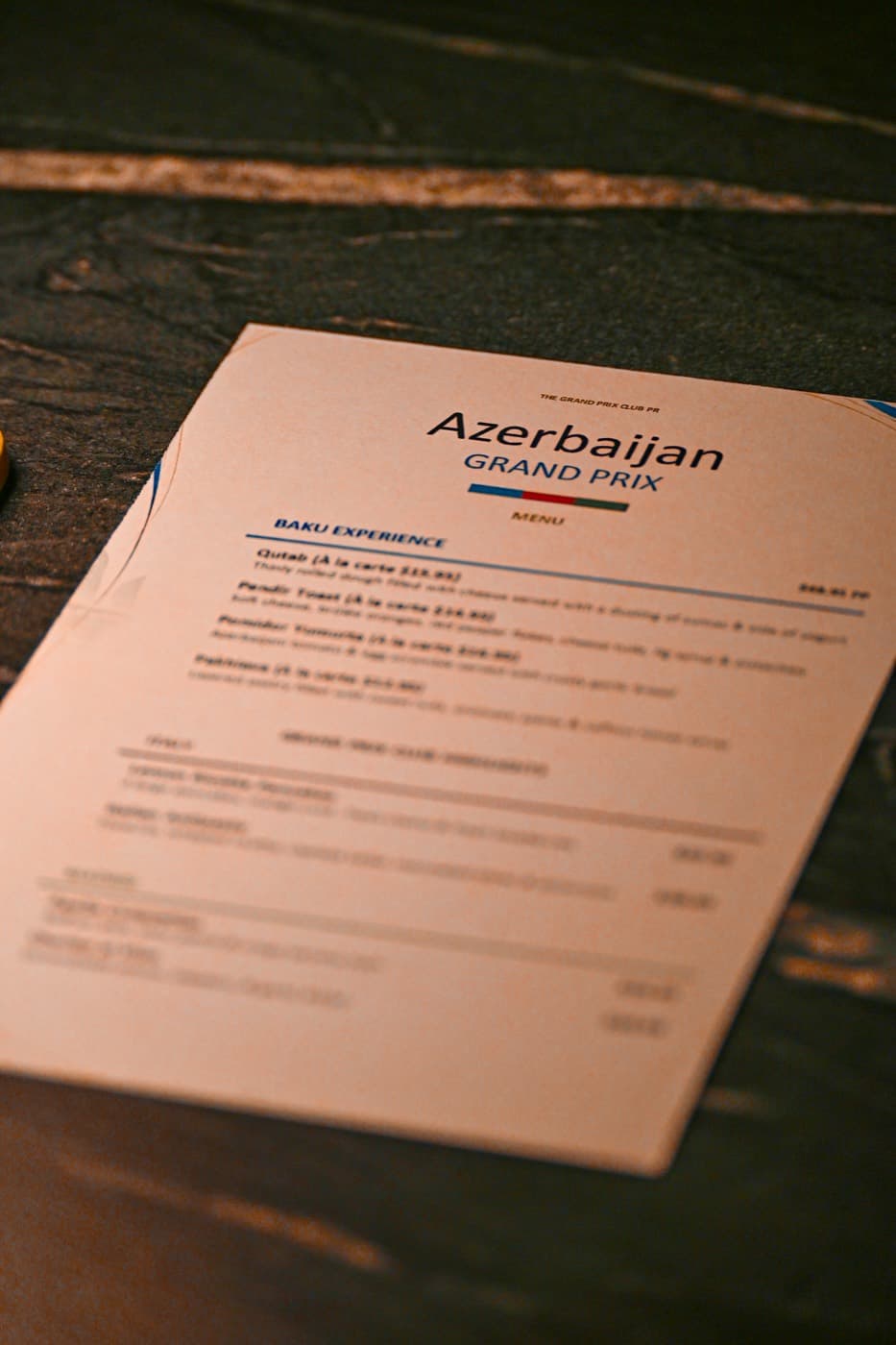 Itinerario del Grand Prix de Azerbaiyán